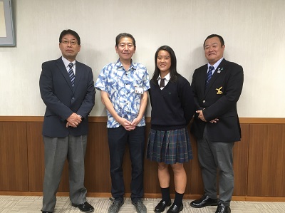 【高校女子ラグビー部】茅ヶ崎市長を表敬訪問しました