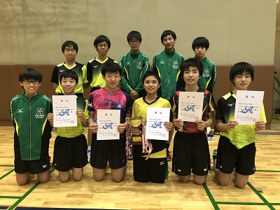 中学卓球部　神奈川県私学大会で優勝しました