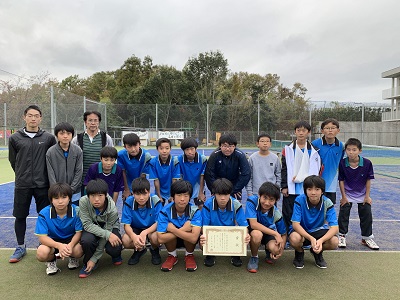 中学男子テニス部　横浜市大会団体戦第3位