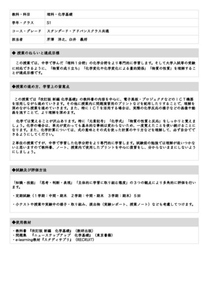 2023_S1_化学基礎